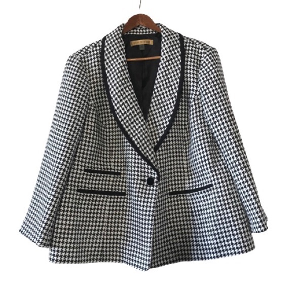 Nipon Boutique Jackets & Blazers - NIPON BOUTIQUE Houndstooth Single Button Blazer